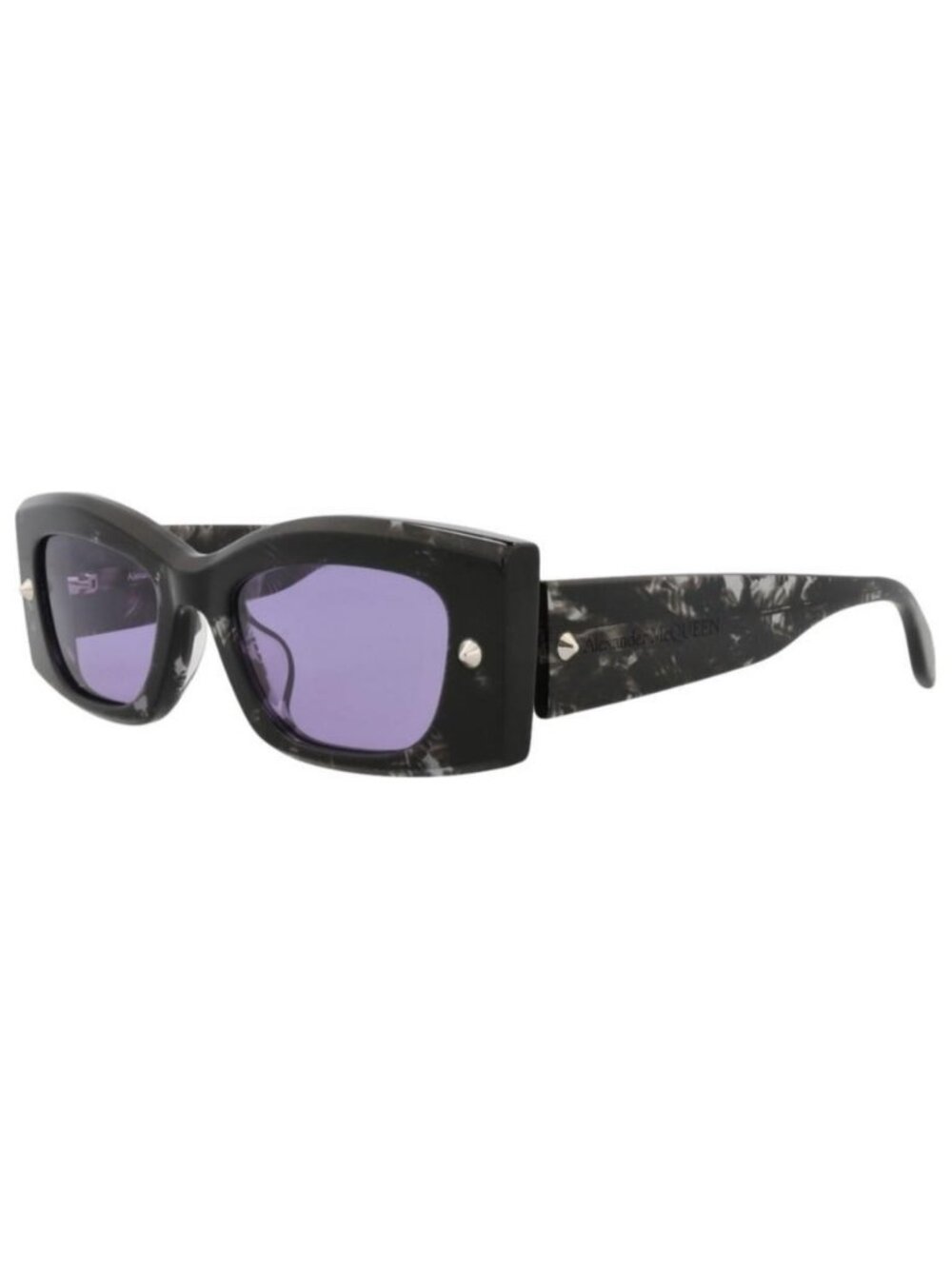 New Alexander McQueen Unisex Square/Rectangle Havana Havana Violet Fashion Desig